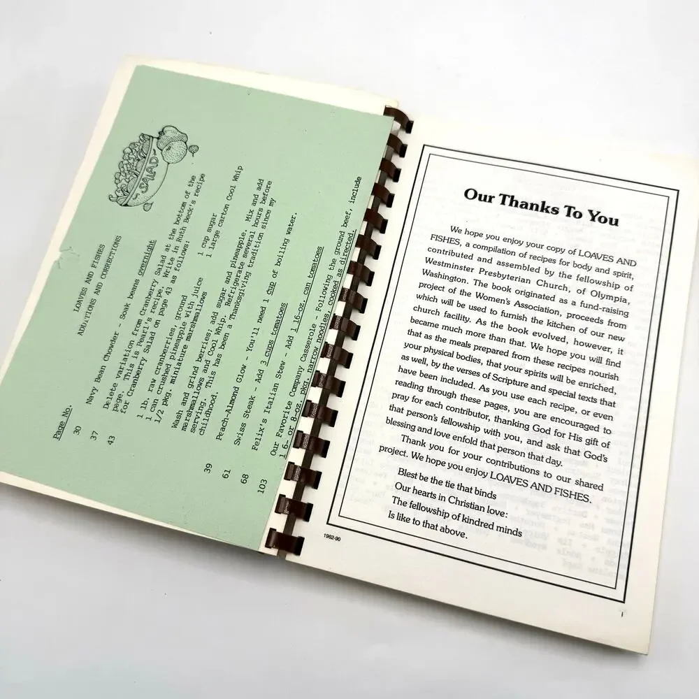 Olympia Washington Westminster Presbyterian Church Cookbook Recipes Vintage 90s